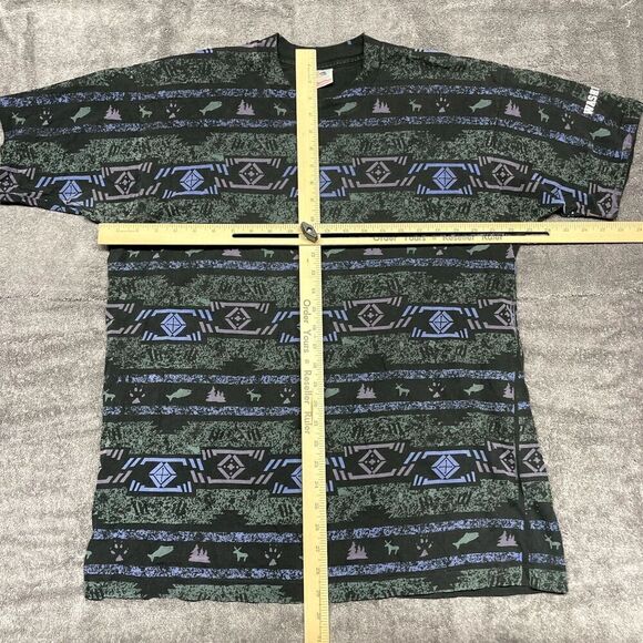 VTG Washington State T Shirt All Over Print Geometric Wildlife XL Single Stitch - Picture 6 of 10